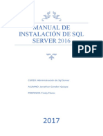 Maual de Instalación de SQL Server