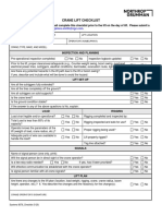 Crane Lift Site Checklist