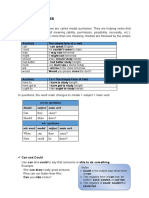 Modal Auxiliaries: Auxiliary The Simple Form of A Verb