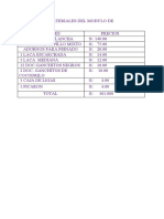 Gastos de Materiales Del Modulo de Peluqueria