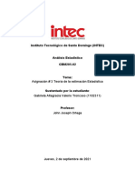 Asignación # 3 Teoría de La Estimación Estadística