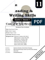 Context of Text Development: Quarter 4 - Module 7