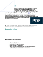 Brief Background: Attributes of A Corporation