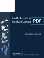 2010 La Dificil Construcción de La Identidad Latinoamericana