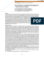 Taxation and Revenue Generation: An Empirical Investigation of Selected States in Nigeria