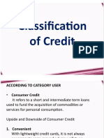 Classification of Credit