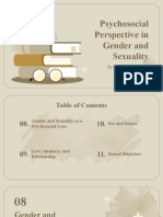 Psychosocial Perspective in Gender and Sexuality: by Marilyn L. Echapare Mm4B