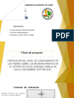 Presentación - Fortalecer Del Nivel de Conocimiento de Los Padres Sobre Los Micronutrientes en El Centro de Salud