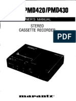 Marantz PMD430 - OwnersManual