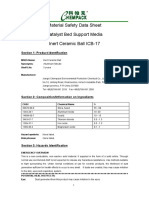 Material Safety Data Sheet Catalyst Bed Support Media Inert Ceramic Ball ICB-17