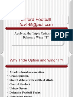 Milford Football: Applying The Triple Option To The Delaware Wing "T"