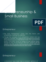 Entrepreneurship & Small Business: Lecture No. 02