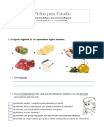 Teste Ciencias 6 Ano Alimentacao e Sistema Digestivo