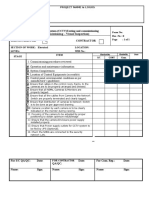 Check List For: Pre-Commissioning - Visual Inspection) : Video Surveillance System (CCTV) Testing and Commissioning