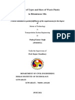 Utilisation of Types and Sizes of Waste Plastic in Bituminous Mix