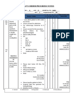 Date Progress Notes Doctor's Order C AR E D