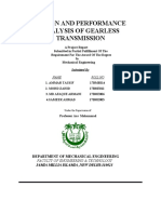 Design and Performance Analysis of Gearless Transmission: A Project Report