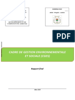 Cadre de Gestion Environnementale Et Sociale