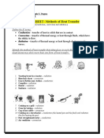 Heat Transfer Worksheet Science 8