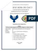 L Proyecto de Investigación:El Problema, Objetivos y El Marco Teórico.