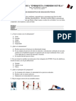 Prueba Diagnostica de Educación Física 8vo