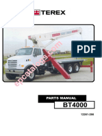 Terex CRANES BT4000 BOOM TRUCKS Parts Manual