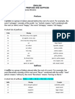 English Prefixes and Suffixes