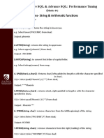 CH 3-Interactive SQL & Advance SQL: Performance Tuning (INBUILT Functions - String & Arithmatic Functions String Functions