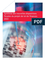 Synthèse Des Dispositions Fiscales Du PLF 2022