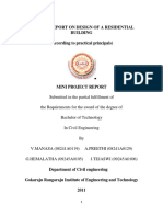 Project Report On Design of A Residential Building (According To Practical Principals)