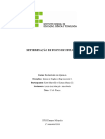 2° Relatório de Química Orgãnica Exp 1 (Ponto de Ebulição)