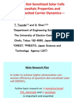 Quantum Dot-Sensitized Solar Cells Photovoltaic Properties and Photoexcited Carrier Dynamics