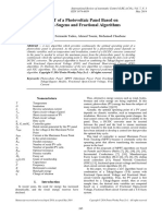 MPPT of A Photovoltaic Panel Based On Takagi-Sugeno and Fractional Algorithms