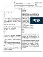 Lista 01 de Equilíbrios Iônicos 2º Ano Ita