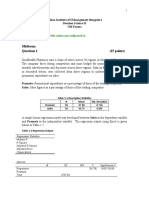 Midterm: (15 Points) : Indian Institute of Management Bangalore Decision Science II Old Exams