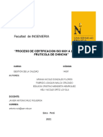 Proceso de Certificacion Iso 9001 A La Empresa Fruticola de Chincha