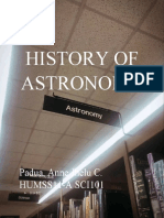 History of Astronomy