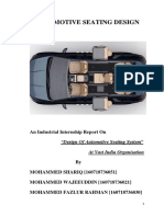 'Internship Report ' Seating System