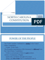 North Carolina Constitution and State Legislative Branch