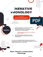 Generative Phonology: Presented By: IRMA MAMING (2020203879102001) FADHILAH SANTRI (2020203879102002)