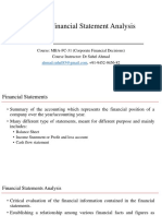 Unit - II - Analysis of Financial Statements