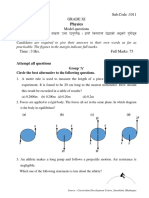 Model Question 11 Physics