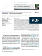 Behavioral Determinants Towards Enhancing Construction Waste Management A Bayesian Network Analysis