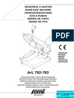 FEMI 782-783 Band-Saw Machine - Manual