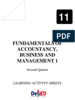 Fundamentals of Accountancy, Business and Management 1: Second Quarter