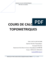 Cours de Calculs Topometriques Edition Octobre 2021