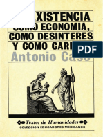 La Existencia Como Economía, Como Desinterés y Como Caridad-1