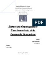 Estructura Organizativa y Funcionamiento de La Economía Venezolana