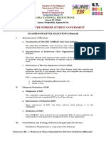 Enclosure No. 1 Homeroom Class Organization Elections (MANUAL)