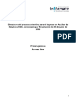 Simulacro Auxiliar de Servicios UDC - Marzo